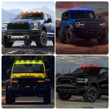 Load image into Gallery viewer, 1PC Car Roof Lights Solar Powered Flashing Lights Yellow or 7 Colors Cab Punch-Free Phone App Control Wireless Or Truck
