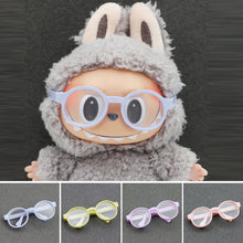 Load image into Gallery viewer, For Labubu Glasses 6.5cm Cute Plastic Glasses for 15cm Labubu Macaron and 60cm BJD Dolls and 1/3 BJD Dolls Toy Glasses Accessories
