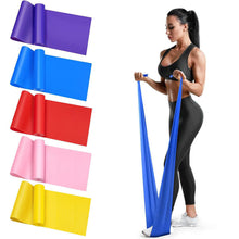 Load image into Gallery viewer, Colorful Yoga Resistance Band Long Training Stretch Bands for Physical Therapy Lower Body home Strength Elastic Exercise Bands
