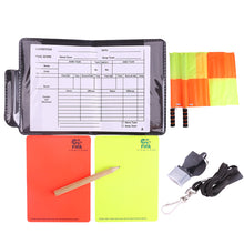 Load image into Gallery viewer, Football Referee Card Game Referee Patrol Flag Red And Yellow Card With Pencil Football Warning Card And Edge Picker
