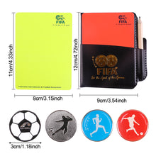 Load image into Gallery viewer, Football Referee Card Game Referee Patrol Flag Red And Yellow Card With Pencil Football Warning Card And Edge Picker

