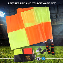 Load image into Gallery viewer, Football Referee Card Game Referee Patrol Flag Red And Yellow Card With Pencil Football Warning Card And Edge Picker
