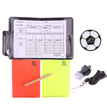 Load image into Gallery viewer, Football Referee Card Game Referee Patrol Flag Red And Yellow Card With Pencil Football Warning Card And Edge Picker
