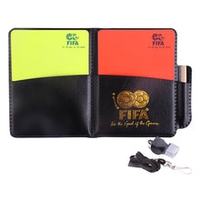 Load image into Gallery viewer, Football Referee Card Game Referee Patrol Flag Red And Yellow Card With Pencil Football Warning Card And Edge Picker
