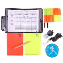 Load image into Gallery viewer, Football Referee Card Game Referee Patrol Flag Red And Yellow Card With Pencil Football Warning Card And Edge Picker
