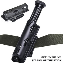 Load image into Gallery viewer, 360 Degree Rotating Tactical Baton Stand Plastic Black Telescopic Baton Holster Safe Defense Kit Equipment Tactical Accessories

