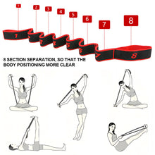 Load image into Gallery viewer, Adult High Elasticity Yoga Stretch Resistance Bands Multi-Segment Belt Yoga Assisted Stretching Belt Yoga Fitness Supply
