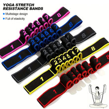 Load image into Gallery viewer, Adult High Elasticity Yoga Stretch Resistance Bands Multi-Segment Belt Yoga Assisted Stretching Belt Yoga Fitness Supply
