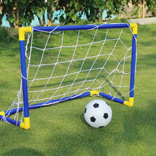 Load image into Gallery viewer, Indoor Outdoor Mini Folding Soccer Goal Net Plastic Football Post Frame Set Inflatable Kids Sport Toys For Indoor Outdoor Team Games
