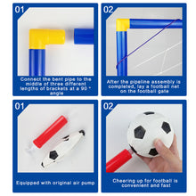 Load image into Gallery viewer, Indoor Outdoor Mini Folding Soccer Goal Net Plastic Football Post Frame Set Inflatable Kids Sport Toys For Indoor Outdoor Team Games
