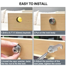 Load image into Gallery viewer, Camper Push Lock 30mm RV Caravan Boat Motor Car Home Cabinet Drawer Latch Button Locks For Furniture Hardware Accessories
