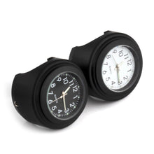 Load image into Gallery viewer, Motorcycle Handlebar Luminous Clock Mount Black for 22mm-25mm Scooter Bicycle Handlebar Waterproof Time Display Aluminum Quartz Watch
