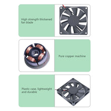 Load image into Gallery viewer, 9025 8025 8015 6015 5015 12V 24V Cooling Fan Brushless Motor Case Quiet Beam Lamp Fan Snail Turbine Blower Heat Dissipation
