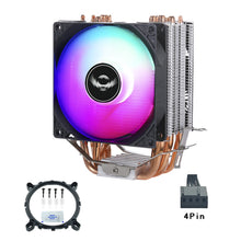 Load image into Gallery viewer, 6/4/2 Heatpipes RGB CPU Cooler Radiator Silent PWM 4/3PIN For Intel LGA775/1150/1151/1155/1156/1356/1366/1200/1700 Ventilador
