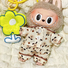 Load image into Gallery viewer, Large and Small Labubu Spring Autumn Pajama Set Fashionable Exquisite Keychain Doll Clothes Set Dolls Decoration Accessories

