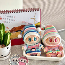 Load image into Gallery viewer, Exquisite Fashionable Jumpsuit Hat Set Mini Cute Doll Replacement Clothes Dolls Decoration Accessories for 15/17cm Labubu Doll
