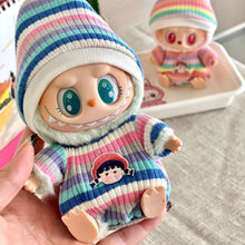 Load image into Gallery viewer, Exquisite Fashionable Jumpsuit Hat Set Mini Cute Doll Replacement Clothes Dolls Decoration Accessories for 15/17cm Labubu Doll

