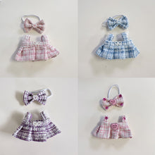 Load image into Gallery viewer, Pearl Bow Dress Set Mini Fashionable Keychain Doll Clothes Cute Exquisite Dolls Decoration Accessories for 15/17CM Labubu Doll
