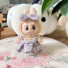Load image into Gallery viewer, Pearl Bow Dress Set Mini Fashionable Keychain Doll Clothes Cute Exquisite Dolls Decoration Accessories for 15/17CM Labubu Doll
