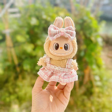 Load image into Gallery viewer, Pearl Bow Dress Set Mini Fashionable Keychain Doll Clothes Cute Exquisite Dolls Decoration Accessories for 15/17CM Labubu Doll
