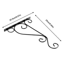 Load image into Gallery viewer, Metal Lantern Flower Basket Feeder Hook Home Bird Street Lamp Bracket Outdoor Hook Metal Wall Hanging Basket Hook
