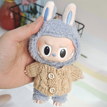 Load image into Gallery viewer, For 17cm Labubu Doll Clothes Fashion Clothes Knitted Sweater Doll Clothes Dolls Accessories Cute Decoration Little Clothes
