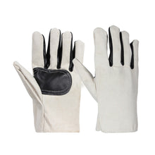 Load image into Gallery viewer, 1Pair Thick Twill Canvas Gloves Anti-Hot Wear-Resistant Electric Welding Gloves Palm Leather Reinforced Labor Protection Gloves
