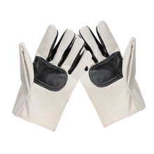 Load image into Gallery viewer, 1Pair Thick Twill Canvas Gloves Anti-Hot Wear-Resistant Electric Welding Gloves Palm Leather Reinforced Labor Protection Gloves
