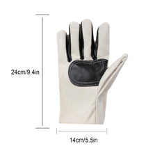 Load image into Gallery viewer, 1Pair Thick Twill Canvas Gloves Anti-Hot Wear-Resistant Electric Welding Gloves Palm Leather Reinforced Labor Protection Gloves

