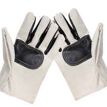 Load image into Gallery viewer, 1Pair Thick Twill Canvas Gloves Anti-Hot Wear-Resistant Electric Welding Gloves Palm Leather Reinforced Labor Protection Gloves
