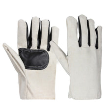 Load image into Gallery viewer, 1Pair Thick Twill Canvas Gloves Anti-Hot Wear-Resistant Electric Welding Gloves Palm Leather Reinforced Labor Protection Gloves
