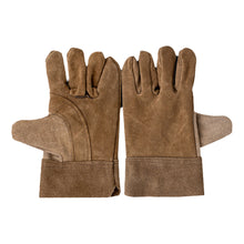 Load image into Gallery viewer, 1 Pair All-Palm Cowhide Electric Welding Protective Gloves Heat Insulation Anti-Ironing Thick Handling Gloves
