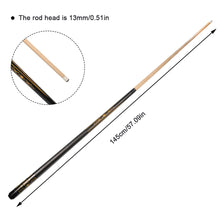 Load image into Gallery viewer, 1PC 145CM 1/2 Split Maple Billiard Cue 13MM Big Head Ferrule Beginner Leather Grip Billiard Cue

