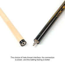Load image into Gallery viewer, 1PC 145CM 1/2 Split Maple Billiard Cue 13MM Big Head Ferrule Beginner Leather Grip Billiard Cue
