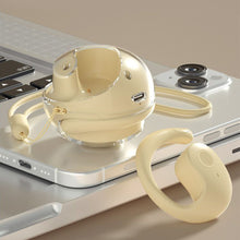Load image into Gallery viewer, Small Coconut Ball Bluetooth Headset TWS Hanging Ear Bone Conduction Long Life Wireless Sports Headset With Lanyard
