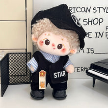 Load image into Gallery viewer, 20cm Cotton Doll Dress Up Toy Doll Male and Female Plush Strap Pants Baby Clothes Set Plush Doll Replacement Outfit
