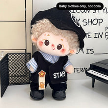 Load image into Gallery viewer, 20cm Cotton Doll Dress Up Toy Doll Male and Female Plush Strap Pants Baby Clothes Set Plush Doll Replacement Outfit
