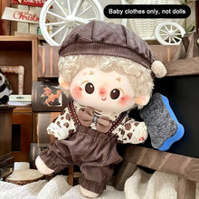 Load image into Gallery viewer, 20cm Cotton Doll Dress Up Toy Doll Male and Female Plush Strap Pants Baby Clothes Set Plush Doll Replacement Outfit
