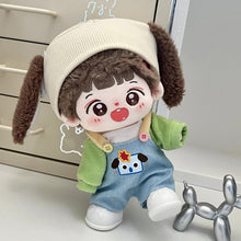 Load image into Gallery viewer, 20cm Cotton Doll Dress Up Toy Doll Male and Female Plush Strap Pants Baby Clothes Set Plush Doll Replacement Outfit
