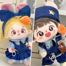 Load image into Gallery viewer, 20cm Cotton Doll Dress Cute Rabbit Officer Dress Set Little Girl Plush Doll Toy Dress Up MINI Clothes Outfit

