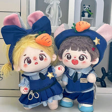 Load image into Gallery viewer, 20cm Cotton Doll Dress Cute Rabbit Officer Dress Set Little Girl Plush Doll Toy Dress Up MINI Clothes Outfit
