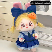 Load image into Gallery viewer, 20cm Cotton Doll Dress Cute Rabbit Officer Dress Set Little Girl Plush Doll Toy Dress Up MINI Clothes Outfit
