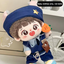 Load image into Gallery viewer, 20cm Cotton Doll Dress Cute Rabbit Officer Dress Set Little Girl Plush Doll Toy Dress Up MINI Clothes Outfit
