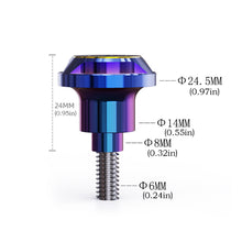 Load image into Gallery viewer, 2Pcs Burning Titanium CNC Motorcycle License Plate Screw Cover Shell Holes Plate Scooter Accessories for Electric Motorcycle Part M5/M6

