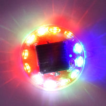 Load image into Gallery viewer, Solar Power Mortorcycle 12LED Warning Light Night Ride Tail Light Anti-rear Strobe RGB Light with Reflective Sticker for Motorcycle Electric Vehicle Bicycle
