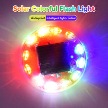 Load image into Gallery viewer, Solar Power Mortorcycle 12LED Warning Light Night Ride Tail Light Anti-rear Strobe RGB Light with Reflective Sticker for Motorcycle Electric Vehicle Bicycle

