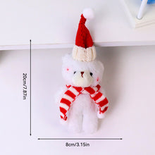 Load image into Gallery viewer, Plush Christmas Scarf Bear Gift Box Decoration Couple Bear Doll 20cm Xmas Stuffed Bear Toys Gifts
