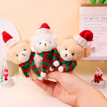 Load image into Gallery viewer, Plush Christmas Scarf Bear Gift Box Decoration Couple Bear Doll 20cm Xmas Stuffed Bear Toys Gifts
