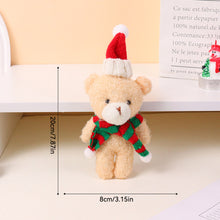 Load image into Gallery viewer, Plush Christmas Scarf Bear Gift Box Decoration Couple Bear Doll 20cm Xmas Stuffed Bear Toys Gifts
