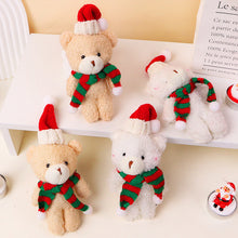 Load image into Gallery viewer, Plush Christmas Scarf Bear Gift Box Decoration Couple Bear Doll 20cm Xmas Stuffed Bear Toys Gifts
